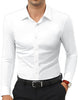 Chemise extensible non repassée et anti-froissement