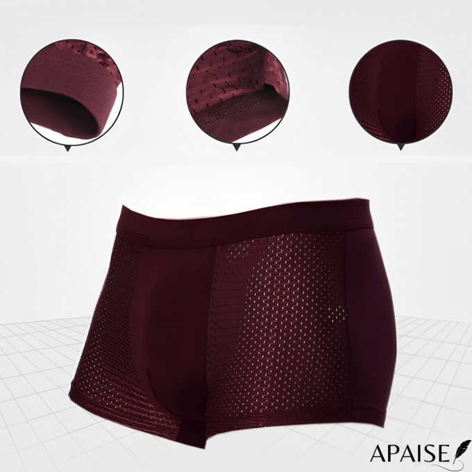 Kit 4 Boxers Slip - Culotte en Fibre de Bambou🧊