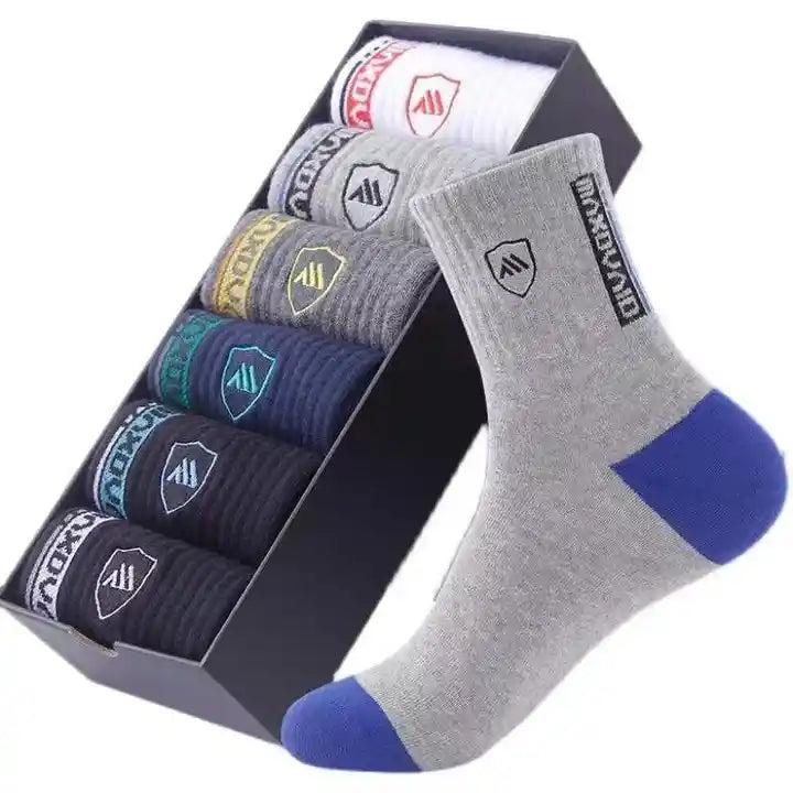 Chaussettes mi-mollet pour Hommes - 6 Paires dans une Boîte