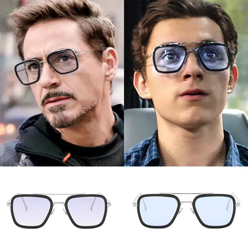 Lunettes de soleil de forme carrée pour l'acteur Robert Downey Jr.