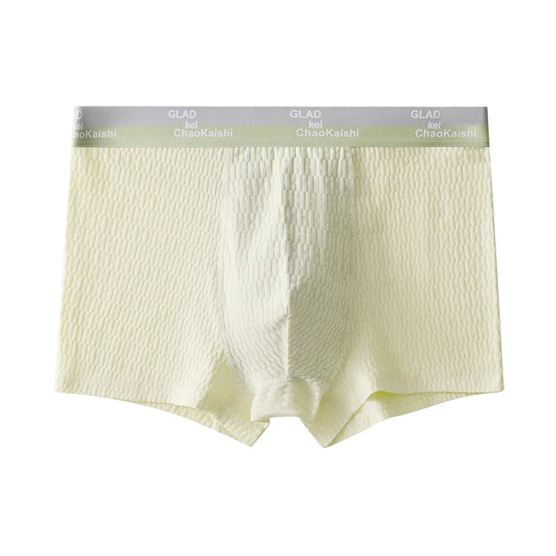 Le SET 4 Culotte Boxers en coton à bulles pour Hommes