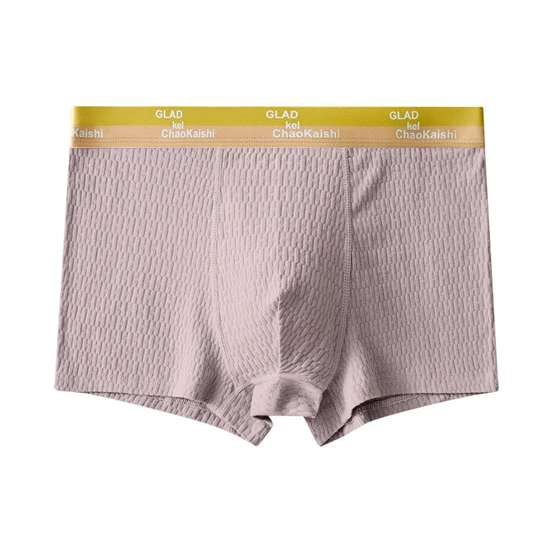 Le SET 4 Culotte Boxers en coton à bulles pour Hommes